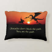 ドラゴン対ナイト感動的やる気を起こさせる アクセントクッション (裏面)