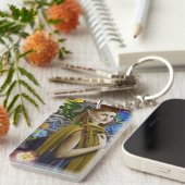 ドラゴン小妖精や小人フラワーガーデン キーホルダー (正面右)