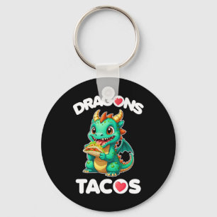 ドラゴン愛タコスかわいいシンコ・デ・マヨメキシコ料理 キーホルダー