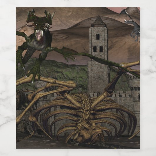 ドラゴン戦争 ワインラベル (シングルラベル)