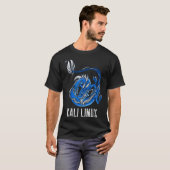 ドラゴン搭載のKali Linuxデザインバックトラック Tシャツ (正面フル)