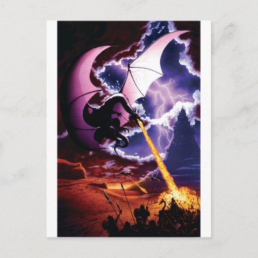 ドラゴン攻撃はがき ポストカード (正面)