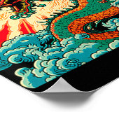 ドラゴン日本のアニメジャパン中国のドラゴン入れ ポスター (角)