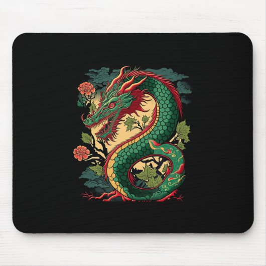 ドラゴン日本のアニメジャパン中国のドラゴン入れ マウスパッド (正面)