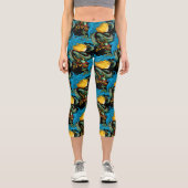 ドラゴン日本のタトゥーアートウォータードラゴンカプリレッグ カプリレギンス (正面)