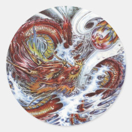 ドラゴン日本のタトゥーデザイン ラウンドシール