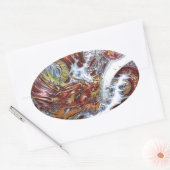 ドラゴン日本のタトゥーデザイン 楕円形シール (封筒)