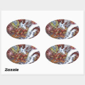 ドラゴン日本のタトゥーデザイン 楕円形シール (シート)