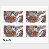 ドラゴン日本のタトゥーデザイン 長方形シール (シート)