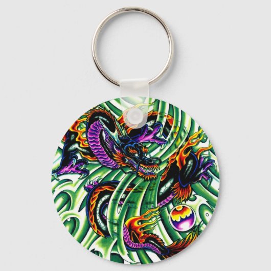 ドラゴン日本のタトゥー キーホルダー (正面)