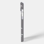 ドラゴン日本のフライ模様、グレー/グレーと白 Case-Mate iPhoneケース (裏面 / 左)