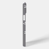 ドラゴン日本のフライ模様、グレー/グレーと白 Case-Mate iPhoneケース (裏面 / 右)