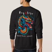 ドラゴン日本のプリント スウェットシャツ (裏面)