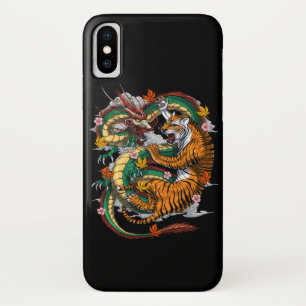 ドラゴン日本の・タイガー・バトル iPhone X ケース