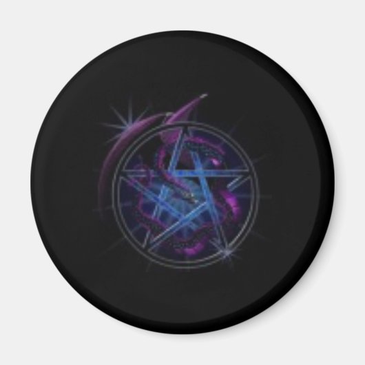 ドラゴン星形五角形 マグネット (正面)