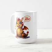 ドラゴン最高! コーヒーマグカップ (正面左)