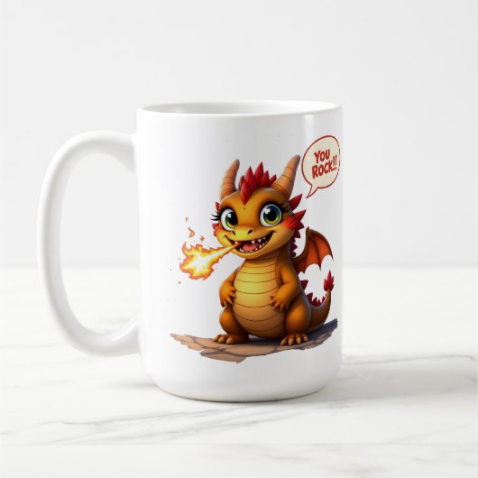 ドラゴン最高! コーヒーマグカップ (左)