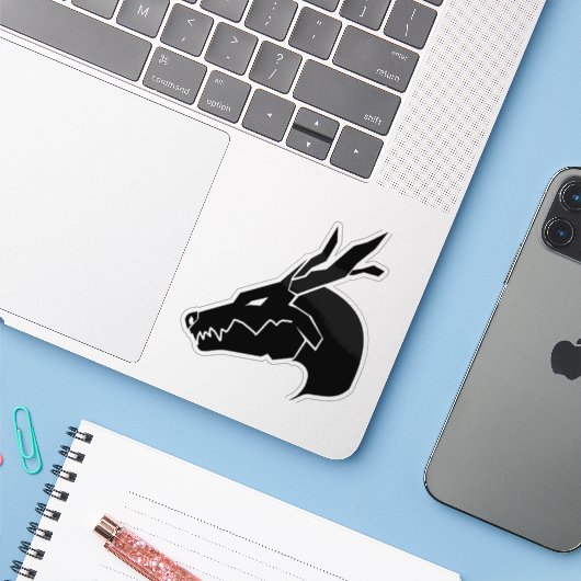 ドラゴン派 シール (ノートパソコンとiPhone)