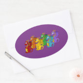 ドラゴン漫画 楕円形シール (封筒)