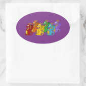 ドラゴン漫画 楕円形シール (バッグ)