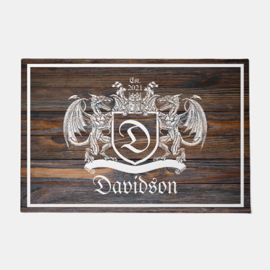 ドラゴン王室のクレストドアマット ドアマット (正面)