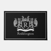 ドラゴン王室のクレスト模様 ドアマット (正面)