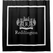 ドラゴン王室のクレスト シャワーカーテン (正面)