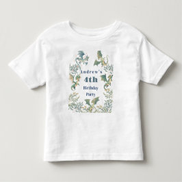 ドラゴン男子の3歳、4歳、5歳の誕生日パーティー トドラーTシャツ