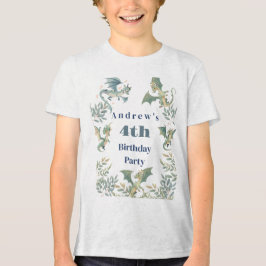 ドラゴン男子の3歳・4歳・5歳の誕生日パーティー トライブレンドTシャツ