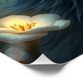 ドラゴン白熱［赤熱］光を放つフェアリー・アート ポスター (コーナー)