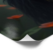 ドラゴン白熱［赤熱］光を放つフェアリー・アート ポスター (コーナー)