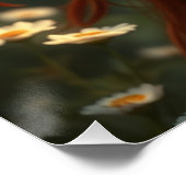 ドラゴン白熱［赤熱］光を放つフェアリー・アート ポスター (コーナー)