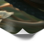 ドラゴン白熱［赤熱］光を放つフェアリー・アート ポスター (コーナー)