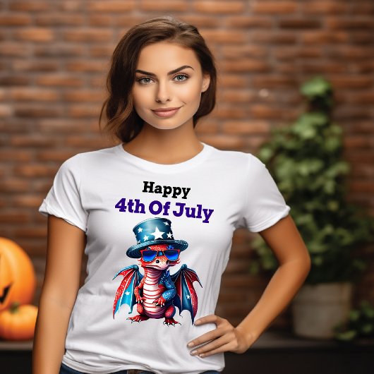 ドラゴン祝の7月4日 Tシャツ