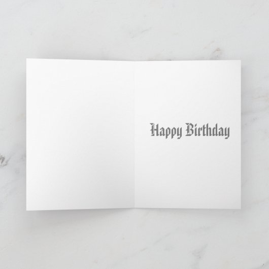 ドラゴン神パーソナライズされた教の生き物の誕生日 カード (内部)