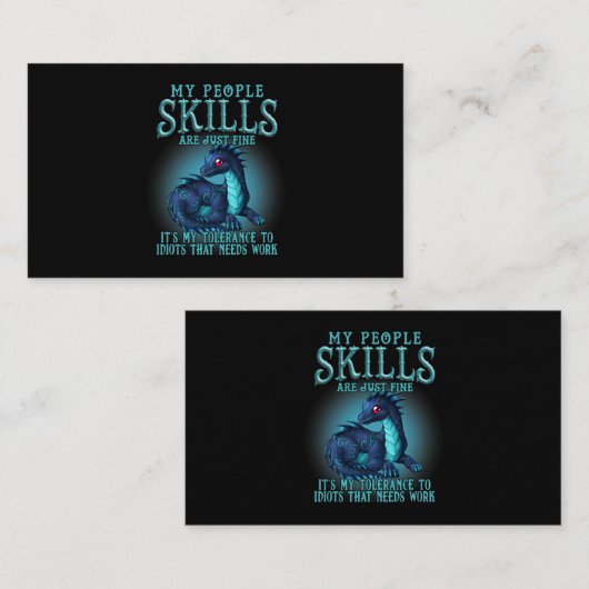 ドラゴン私の人々のスキルは私の素晴らしトーラーにすぎない 名刺 (正面/裏面)