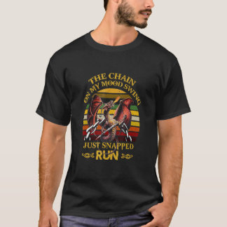 ドラゴン私の気分のスイングのチェーンがスナップ走した Tシャツ
