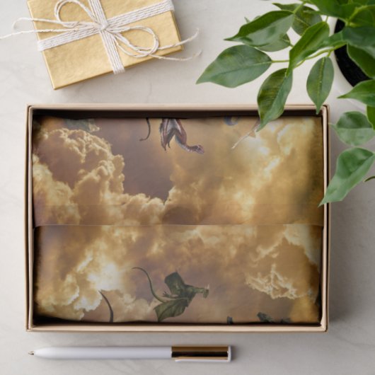 ドラゴン種おもしろいファンタジーパーソナライズされた誕生日 薄葉紙 (ギフト)