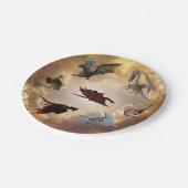 ドラゴン種おもしろいファンタジー ペーパープレート (アングル)