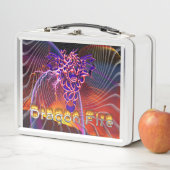 ドラゴン素晴らしファイアデザイン メタルランチボックス (インサイチュ)