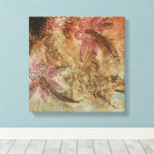 ドラゴン素朴フライ夢 キャンバスプリント (インサイチュ (ウッドフロア))