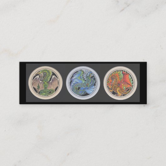 "ドラゴン続けて"はしおり スキニー名刺 (正面)