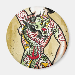 "ドラゴン芸者" マグネット