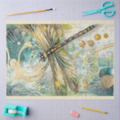 ドラゴン芸術的フライ系デザイン#10 薄葉紙 (クラフト)