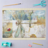 ドラゴン芸術的フライ系デザイン#11 薄葉紙 (クラフト)