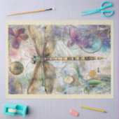 ドラゴン芸術的フライ系デザイン#12 薄葉紙 (クラフト)