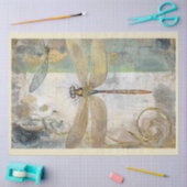 ドラゴン芸術的フライ系デザイン#9 薄葉紙 (クラフト)