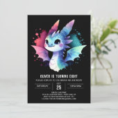 ドラゴン芸術的魅力的誕生日 招待状 (スタンド正面)