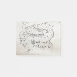 ドラゴン蔵書票 ポストイット