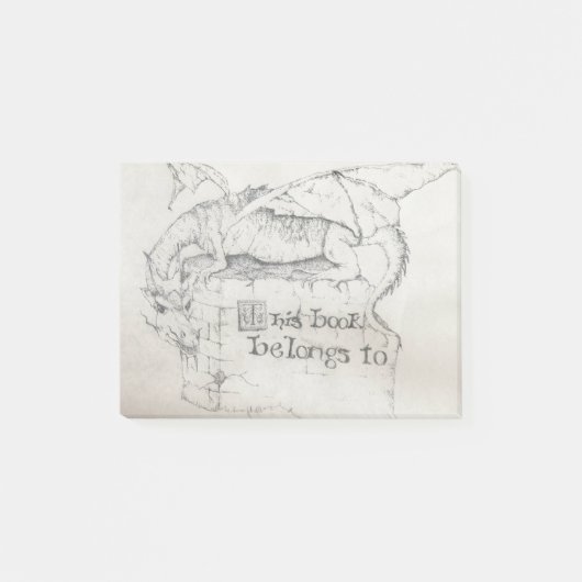 ドラゴン蔵書票 ポストイット (正面)